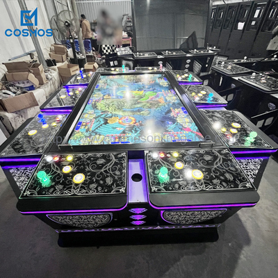 Oem Video Fish Game Machine Table Cabinet For  6 / 8 / 10 Players