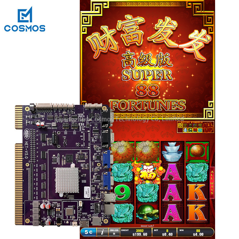 Curved Screen Super 88 Fortunes Slot Machine Board Winning