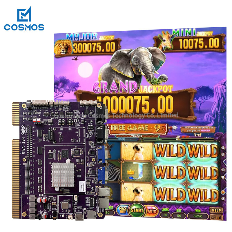 Slot Casino Game Board African Hunt Link Standalone Vertical Screen 110V