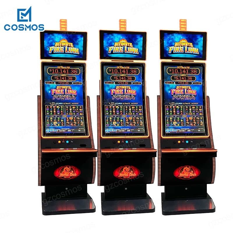 110V 43 Inch Curved Screen Electronic Video Slot Game Machine Chassis Black Color